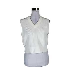 Unisex COS - Knit vest, size 38 - White (1)