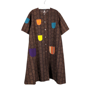 Unisex Marimekko - Dress, size 146 - 152 - Brown (1)