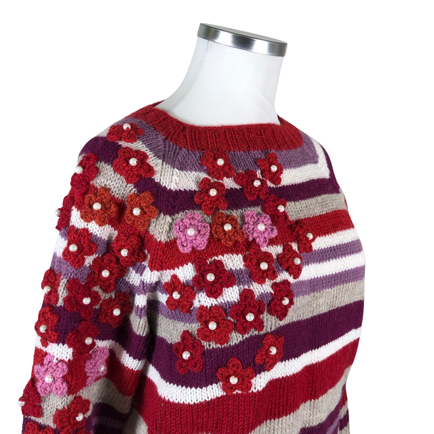 Unisex Handmade - Knit tunic, size 42 - Red (3)