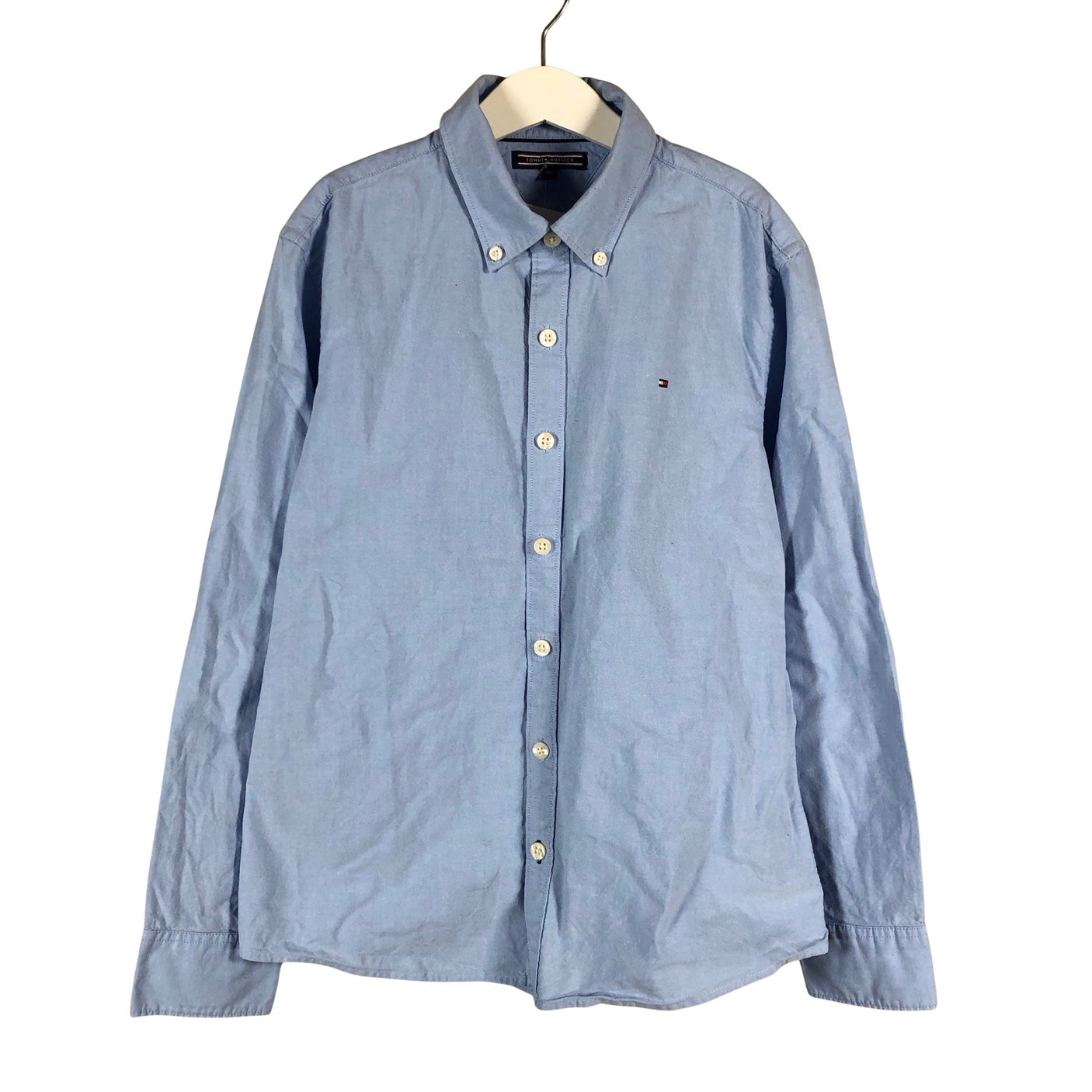 Unisex Tommy Hilfiger - Collared shirt, size 146 - 152 - Light blue (1)