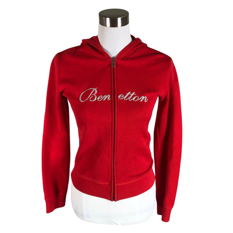 Unisex Benetton - Hoodie, size 34 - Red ()