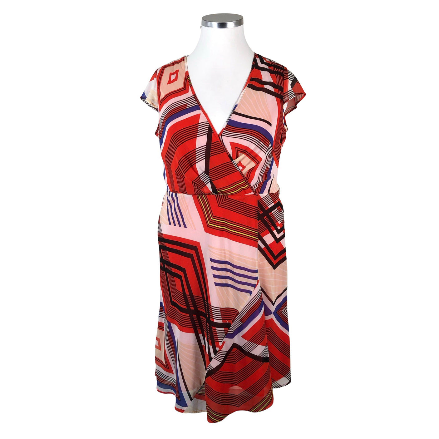 Unisex Esprit - Schiffon dress, size 44 - Red (1)