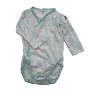 Unisex Polarn O. Pyret - Wrap bodysuit, size 62 - 68 - Turquoise (1)