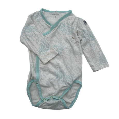 Unisex Polarn O. Pyret - Wrap bodysuit, size 62 - 68 - Turquoise ()