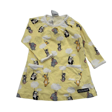 Unisex Villervalla - Tricot dress, size 56 - 62 - Yellow ()