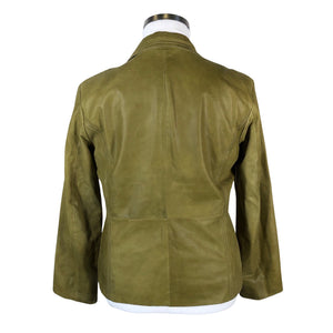 Unisex S.T.I - Leather jacket, size 42 - Green (2)