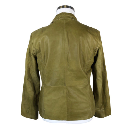 Unisex S.T.I - Leather jacket, size 42 - Green (2)