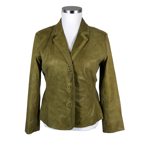 Unisex S.T.I - Leather jacket, size 42 - Green ()