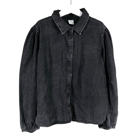 Unisex Lindex - Denim shirt, size 134 - 140 - Black ()