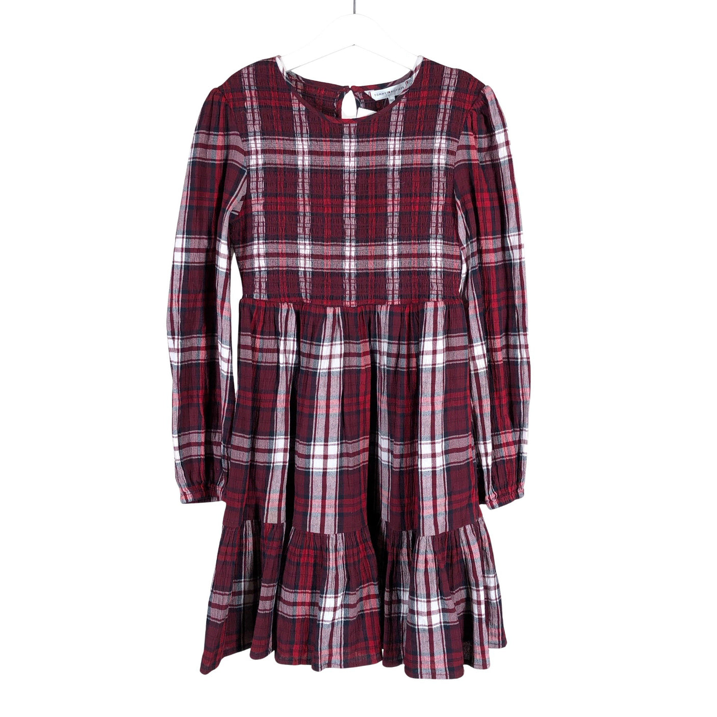 Unisex Tommy Hilfiger - Schiffon dress, size 146 - 152 - Wine red (1)