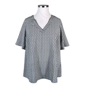 Unisex Zizzi - Short-sleeved blouse, size 46 - Blue (1)