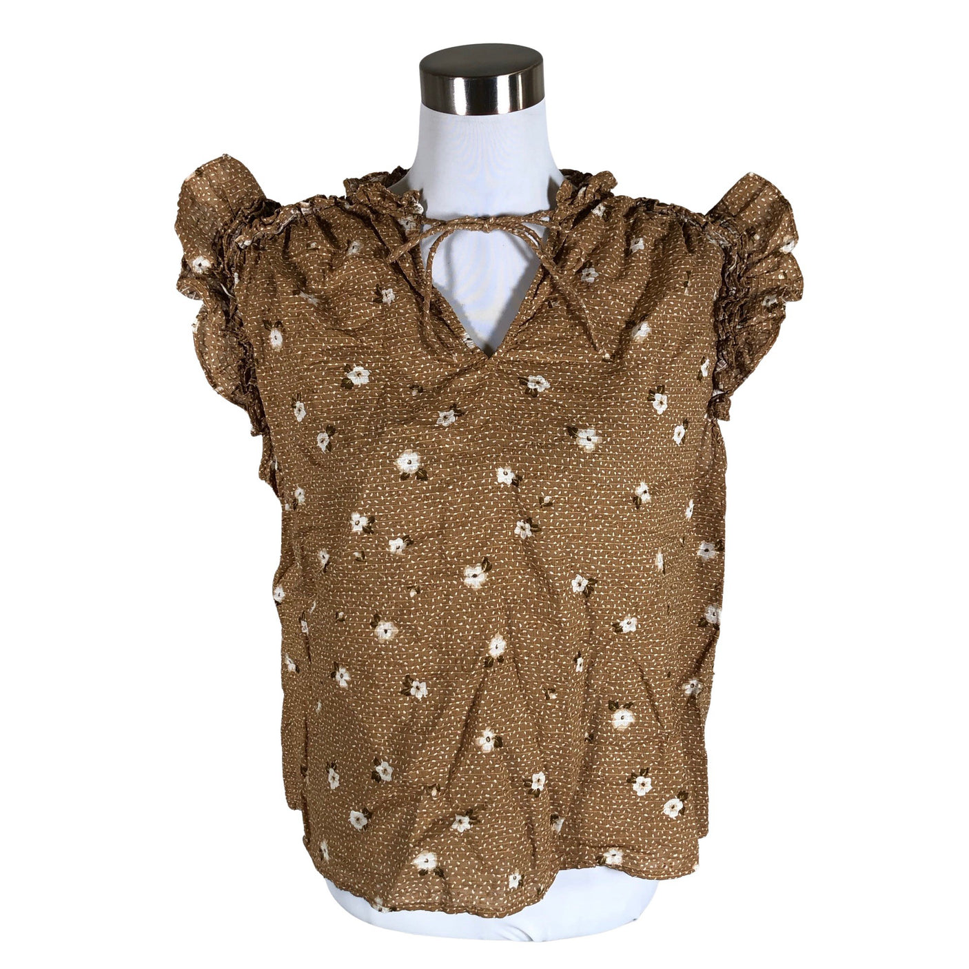 Unisex Holly & Whyte by Lindex - Short-sleeved blouse, size 38 - Brown (1)
