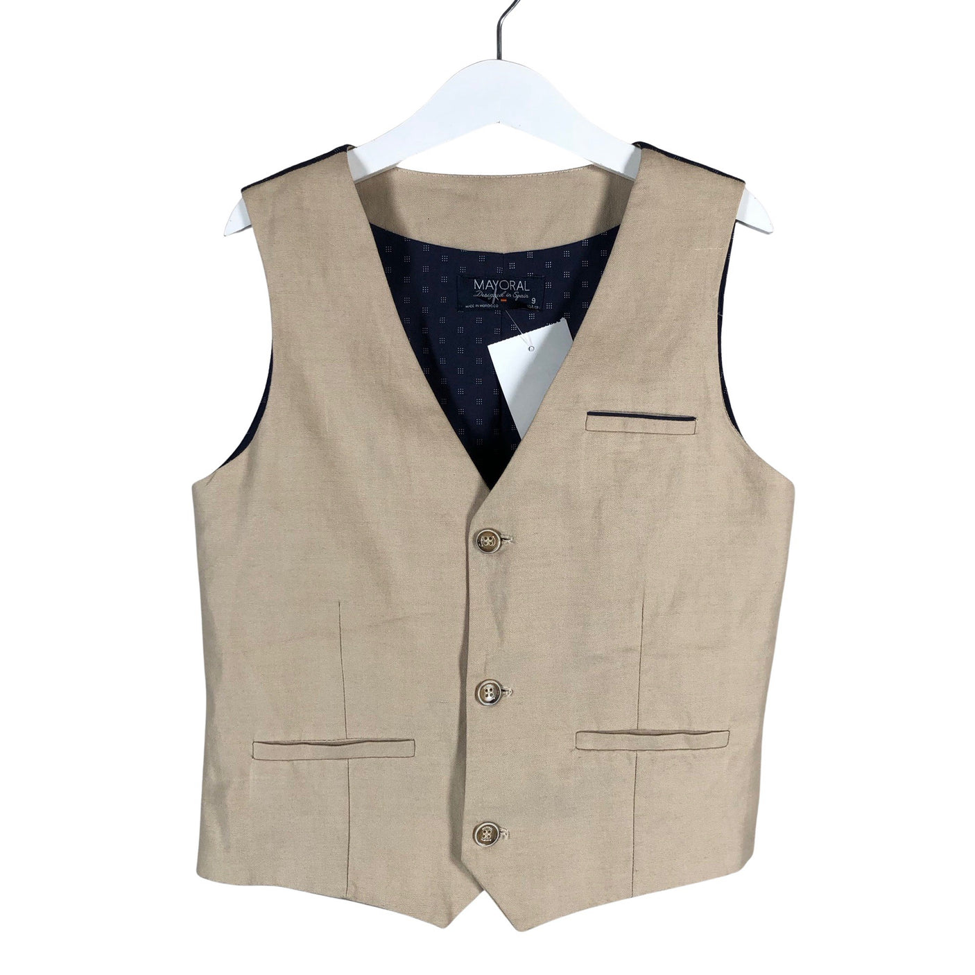 Unisex Mayoral - Vest, size 128 - 134 - Beige (1)