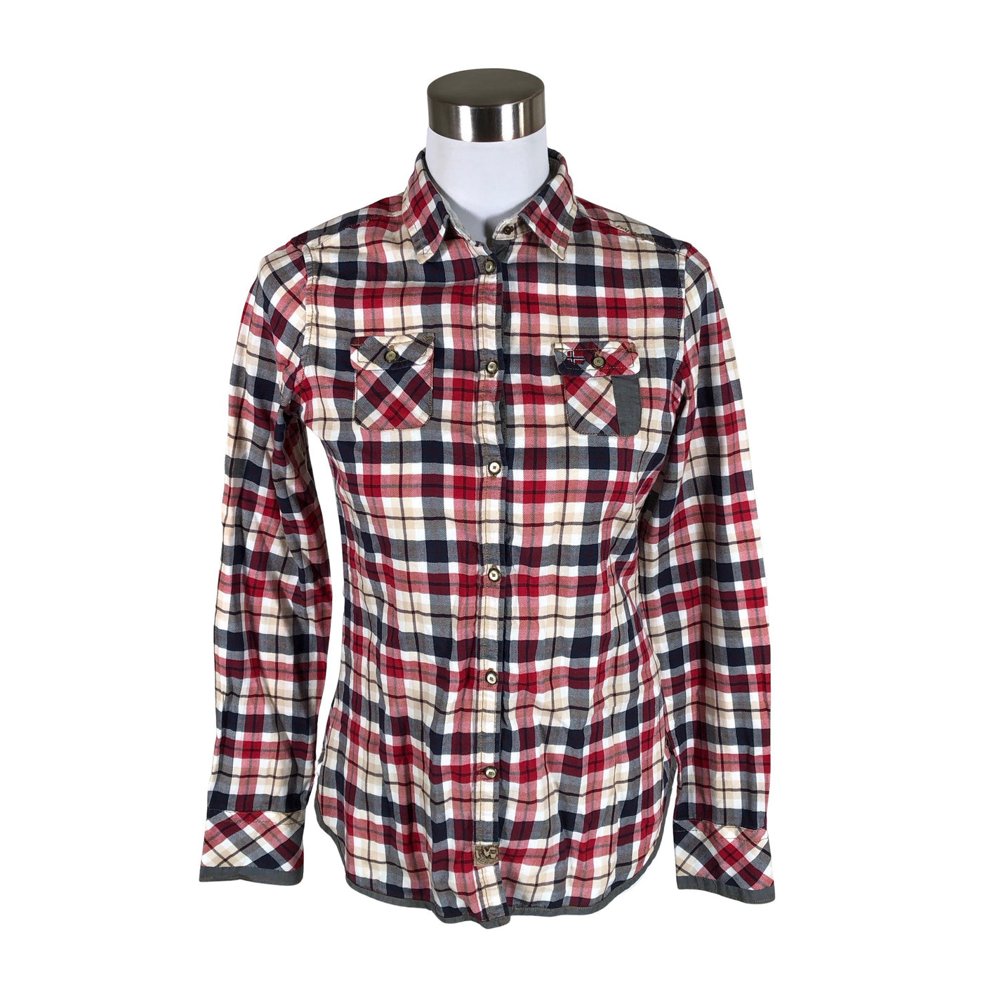 Unisex Napapijri - Collared shirt, size 36 - Red (1)