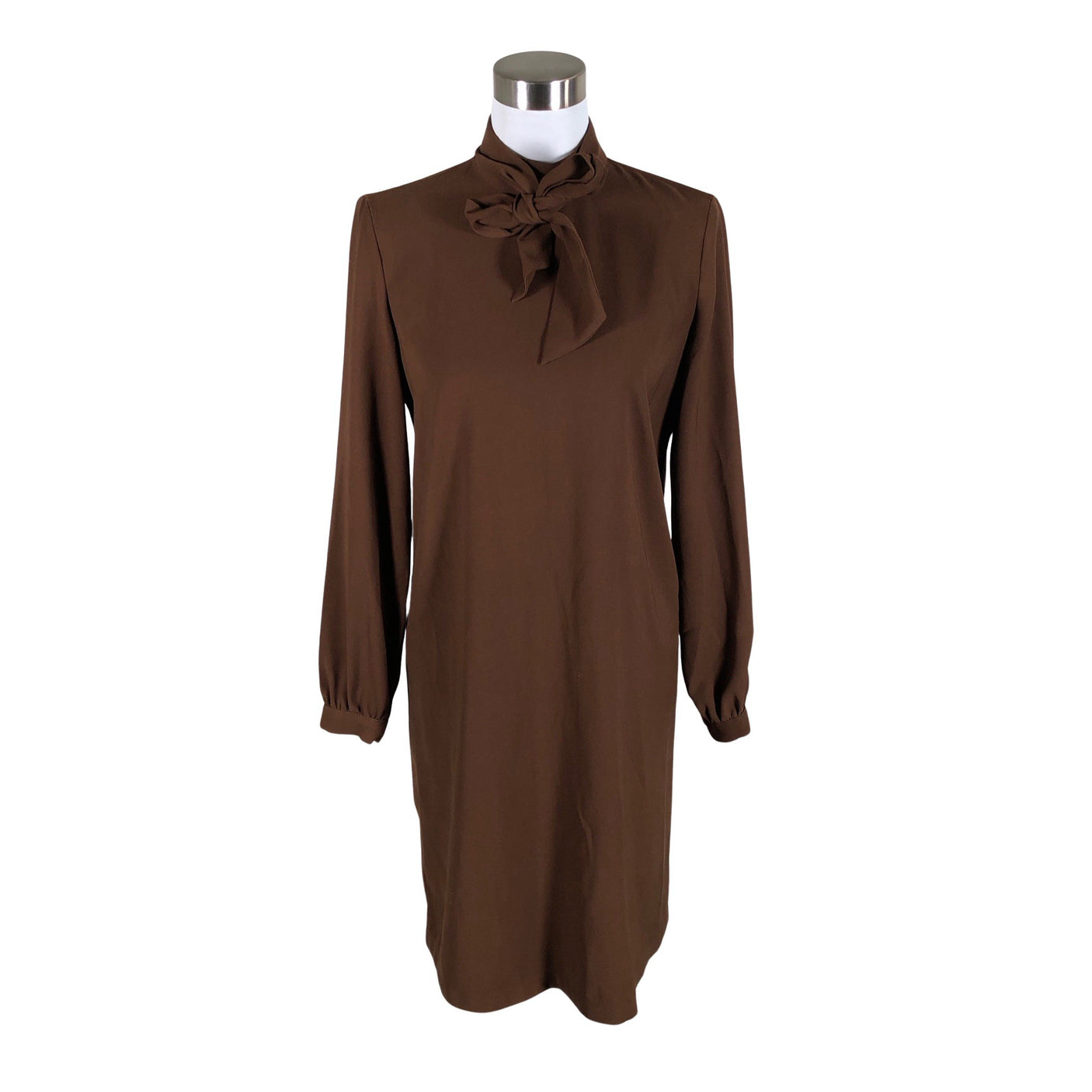 Unisex Esprit - Schiffon dress, size 34 - Brown (1)