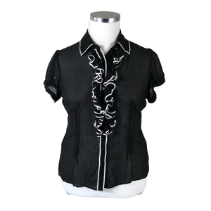 Unisex Bandolera - Short-sleeved blouse, size 42 - Black (1)