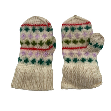 Unisex Handmade - Mittens, size 1 - 2 vuotta - Natural white ()