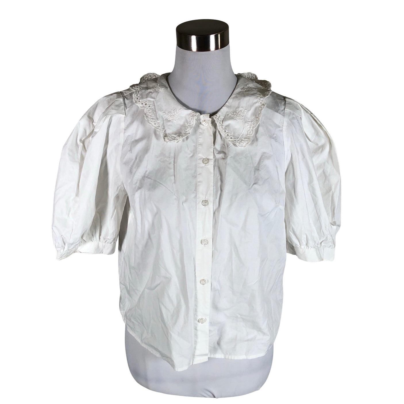 Unisex Lindex - Short-sleeved blouse, size 36 - White (1)