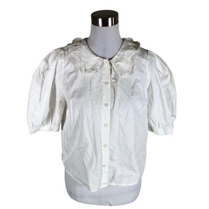 Unisex Lindex - Short-sleeved blouse, size 36 - White (1)