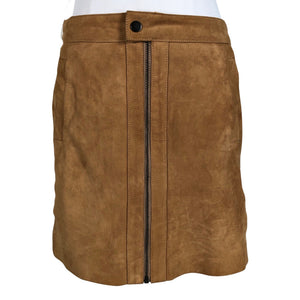 Unisex Comptoir des cotonniers - Leather skirt, size 40 - Brown (1)