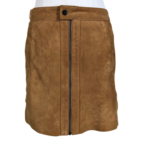 Unisex Comptoir des cotonniers - Leather skirt, size 40 - Brown ()