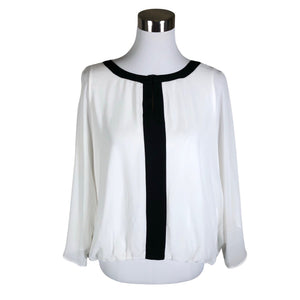 Unisex Joseph Ribkoff - Short-sleeved blouse, size 40 - White (1)