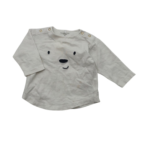Unisex Polarn O. Pyret - Tricot shirt, size 50 - 56 - White ()