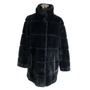 Unisex Junge - Faux fur coat, size 38 - Black (1)