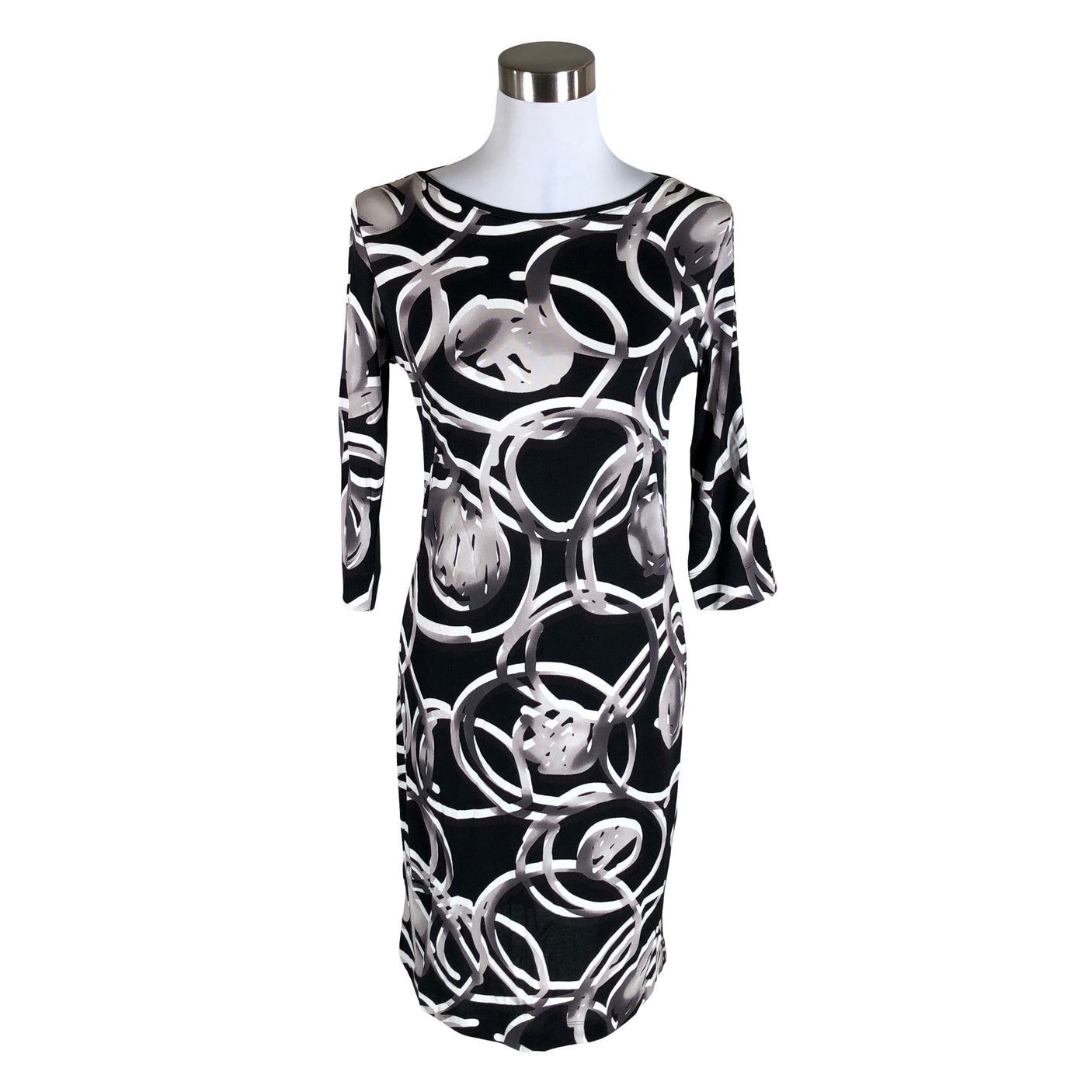 Unisex Marc Cain - Schiffon dress, size 40 - Black (1)