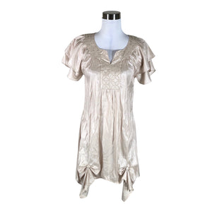 Unisex Ze-Ze - Schiffon dress, size 40 - Beige (1)