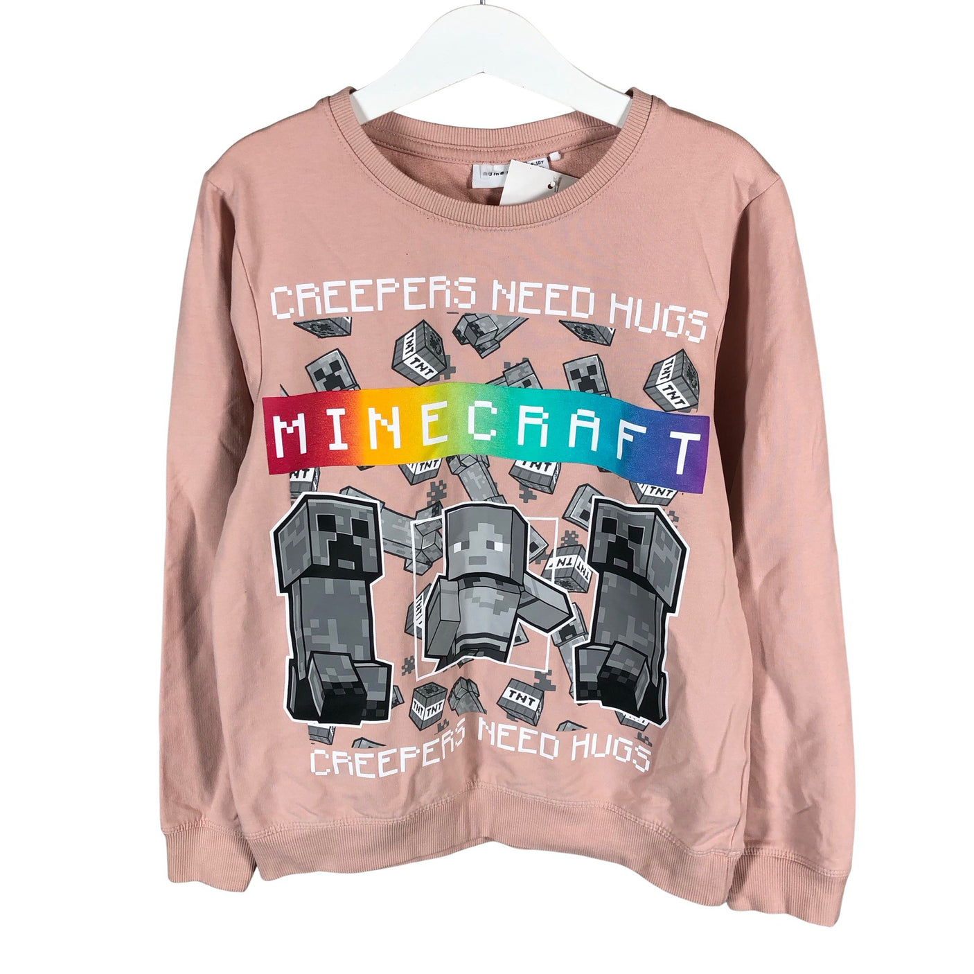 Unisex Name It - Sweatshirt, size 134 - 140 - Light pink (1)