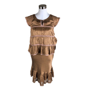 Unisex Odd Molly - Fabric skirt, size 34 - Brown (1)