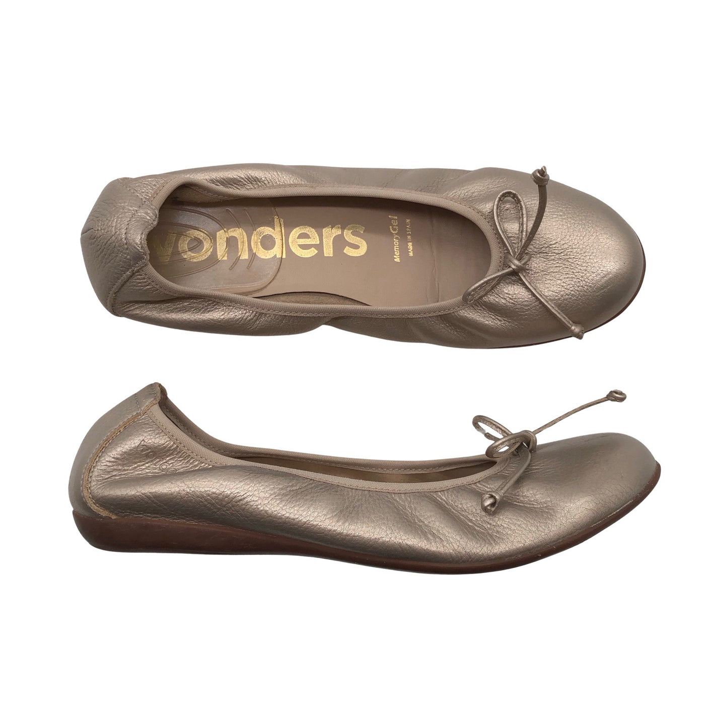 Unisex Wonders - Ballerinas, size 39 - Gold (1)
