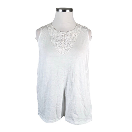 Unisex Zizzi - Tricot tank top, size 44 - White ()