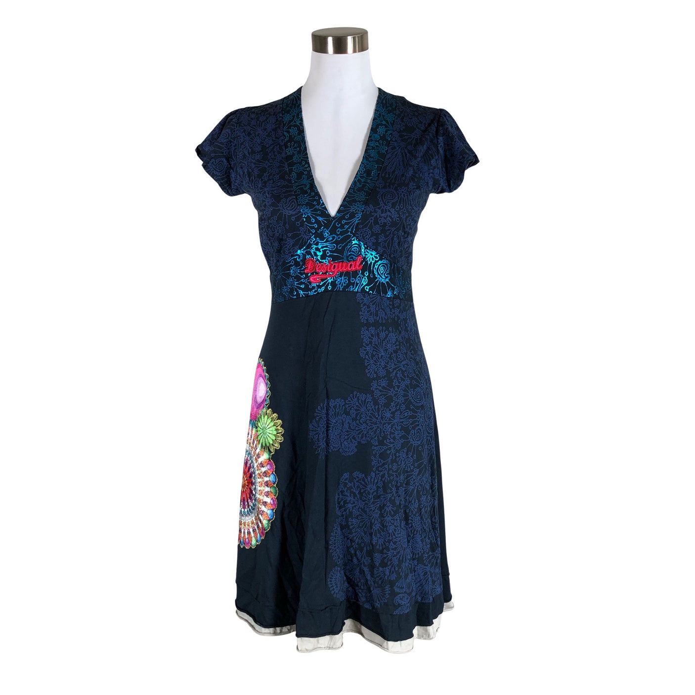 Unisex Desigual - Tricot dress, size 38 - Blue (1)