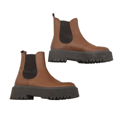 Unisex Ten Points - Ankle boots, size 38 - Brown ()
