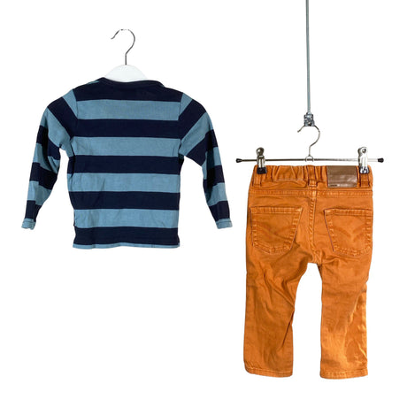Unisex Polarn O. Pyret - Jeans, size 80 - 86 - Orange (2)