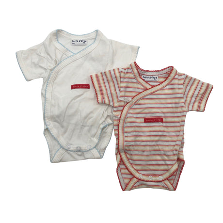 Unisex Sucre d'Orge - Wrap bodysuit, size 44 - 50 - White ()