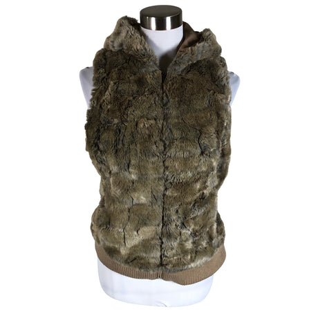 Unisex Esprit - Faux fur vest, size 38 - Brown ()