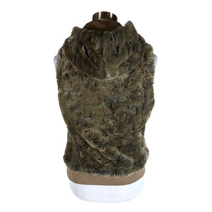 Unisex Esprit - Faux fur vest, size 38 - Brown (2)