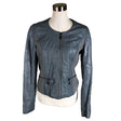 Unisex Friendtex - Leather jacket, size 38 - Light blue ()