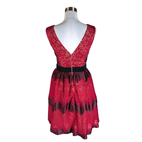 Unisex Little Mistress - Party dress, size 38 - Wine red (2)