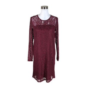 Unisex Kaffe - Schiffon dress, size 38 - Wine red (1)