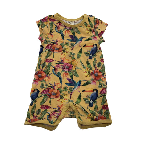 Unisex Ma-ia Family - Short overalls, size 56 - 62 - Yellow ()