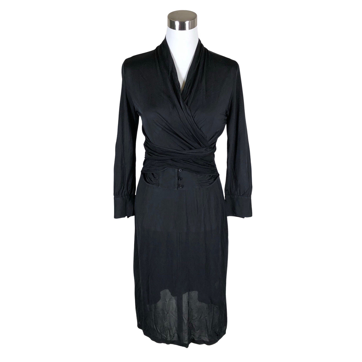 Unisex Sand - Schiffon dress, size 34 - Black (1)