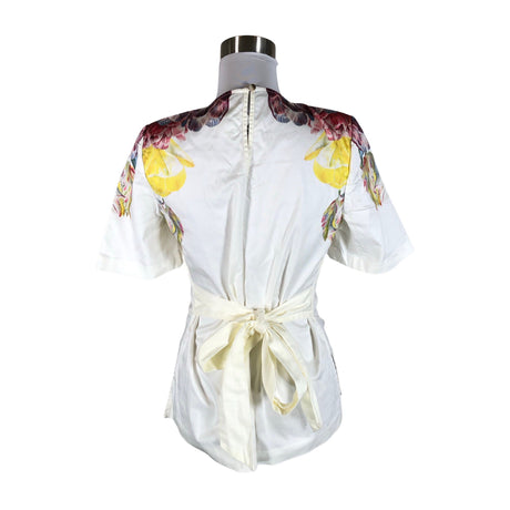 Unisex Ted Baker - Short-sleeved blouse, size 36 - White (2)