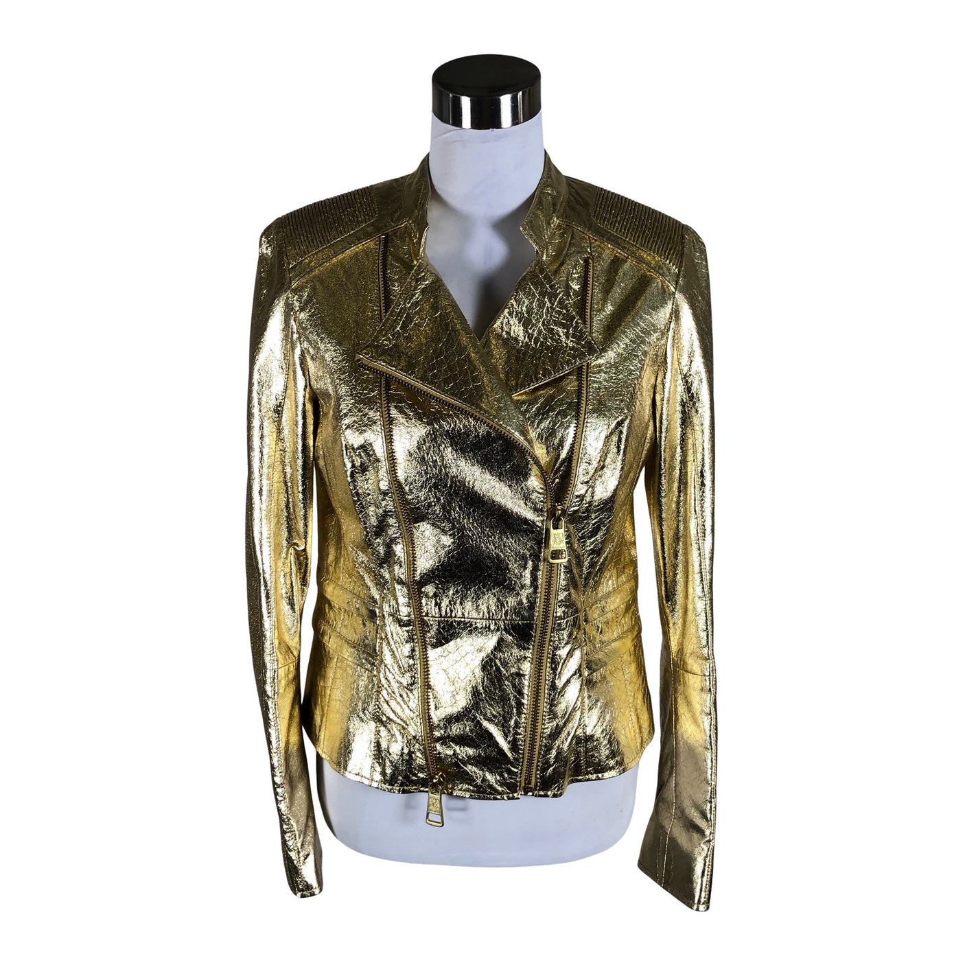 Unisex Rich & Royal - Leather jacket, size 38 - Gold (1)