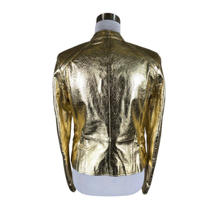 Unisex Rich & Royal - Leather jacket, size 38 - Gold (2)