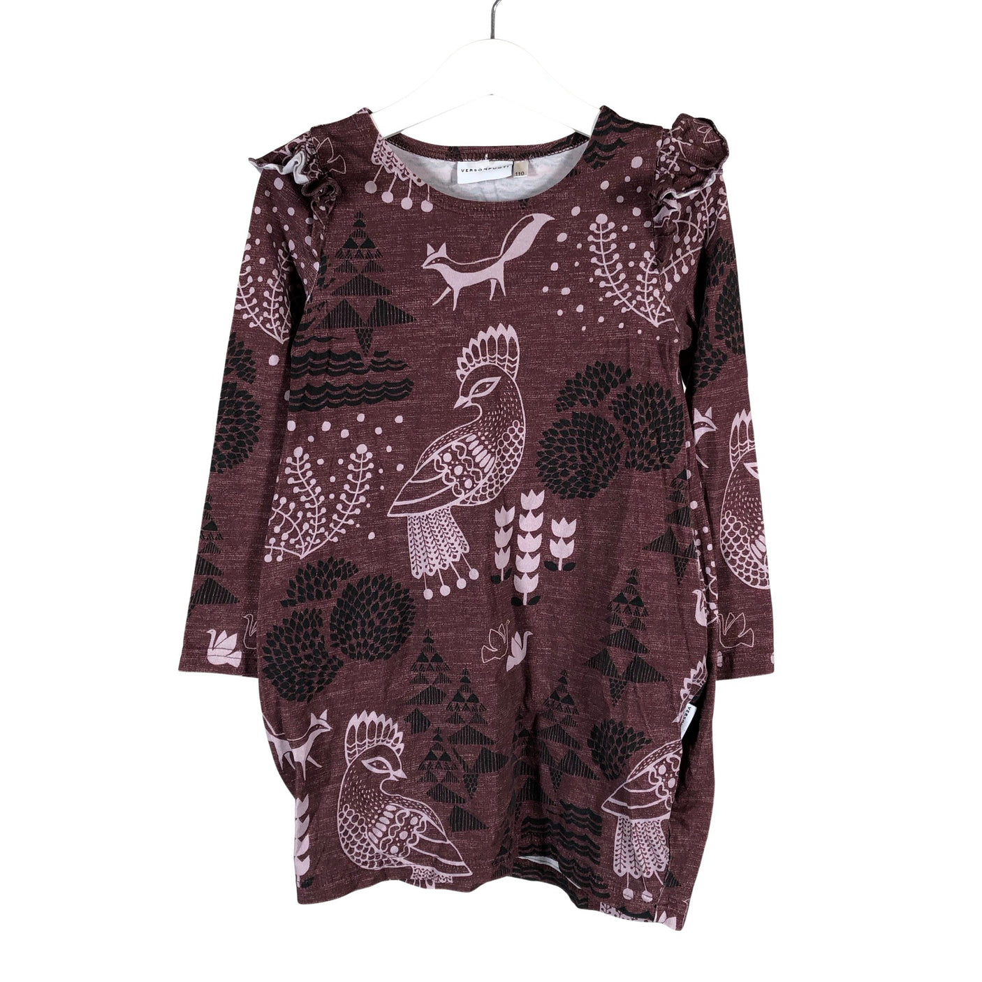 Unisex Versonpuoti - Tricot dress, size 104 - 110 - Wine red (1)