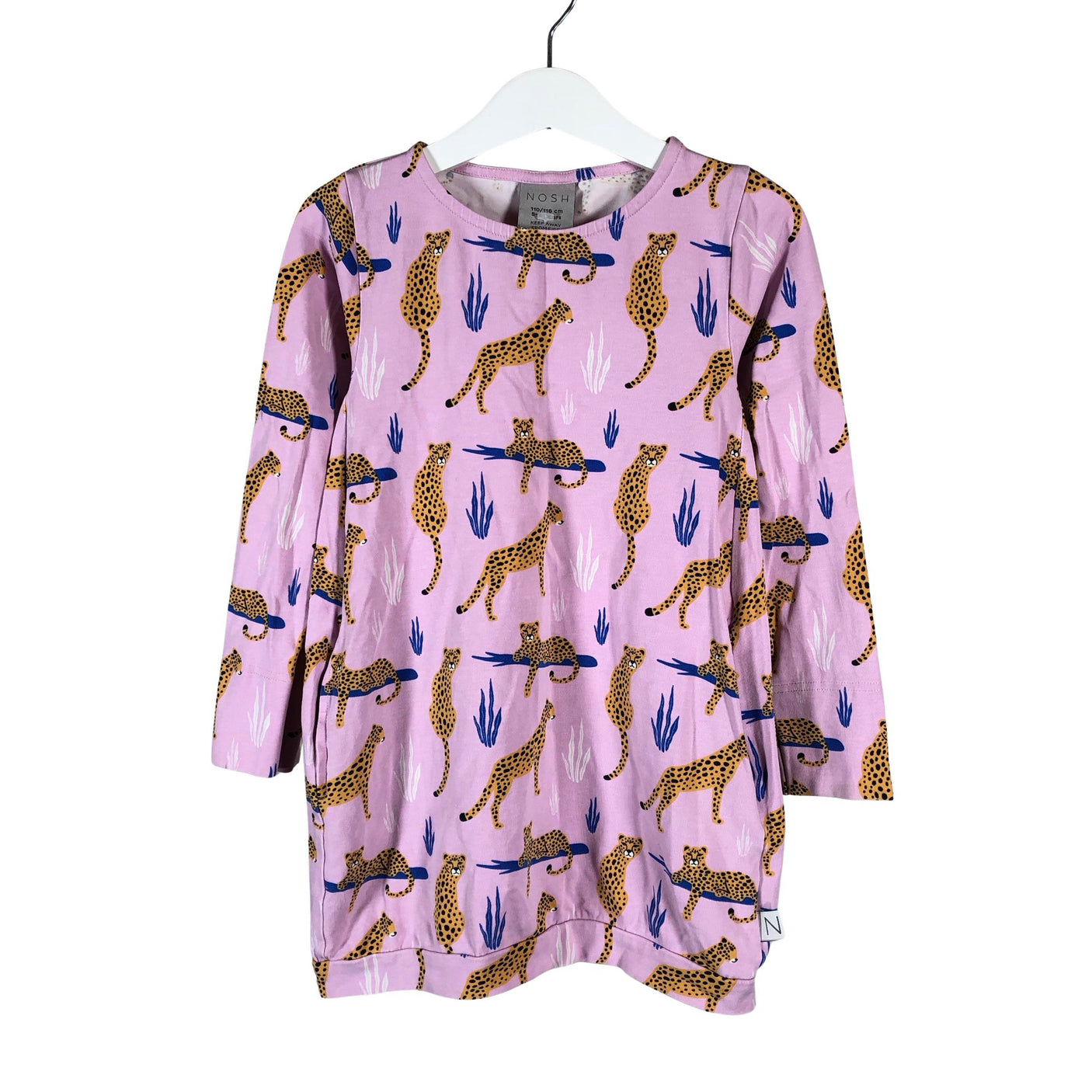 Unisex NOSH - Tricot dress, size 110 - 116 - Light pink (1)